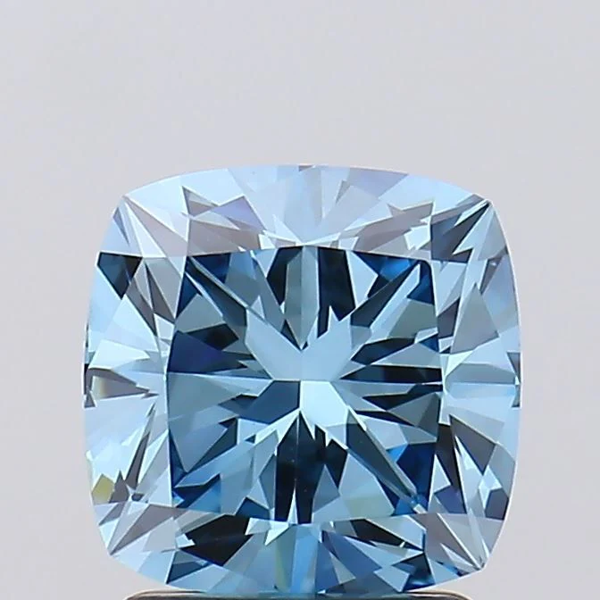 2.00 ct. Fancy Vivid Blue/VS1 Cushion Modified Lab Grown Diamond