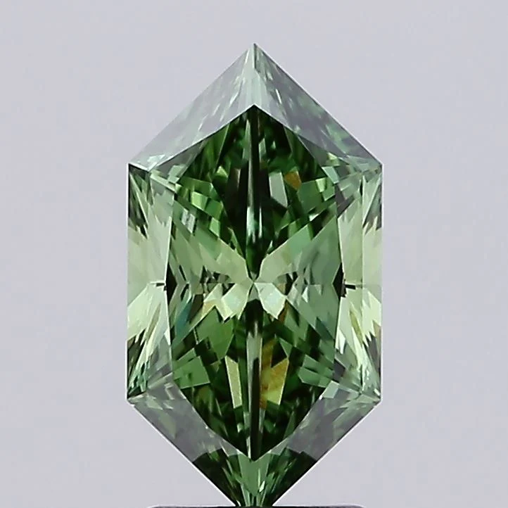 2.00 ct. Fancy Vivid Green/VVS2 Hexagonal Lab Grown Diamond