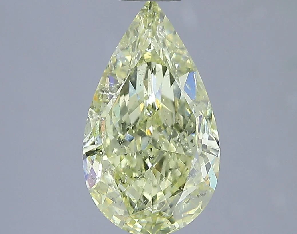 2.00 ct. Fancy Yellow/I1 Pear Diamond