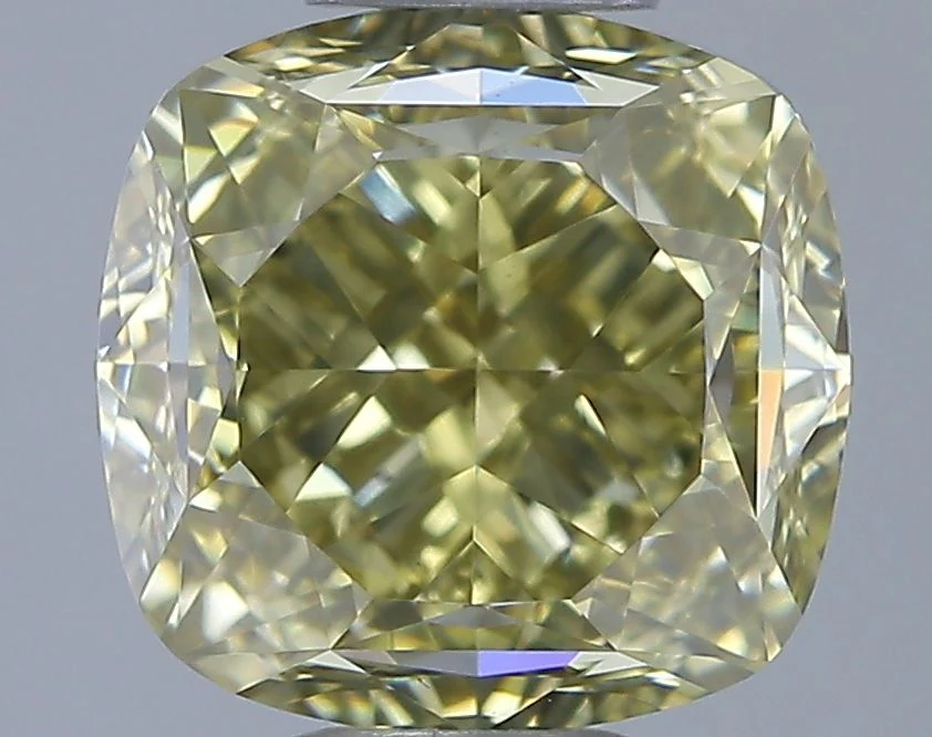 2.00 ct. Fancy Yellow/VS1 Cushion Brilliant Diamond