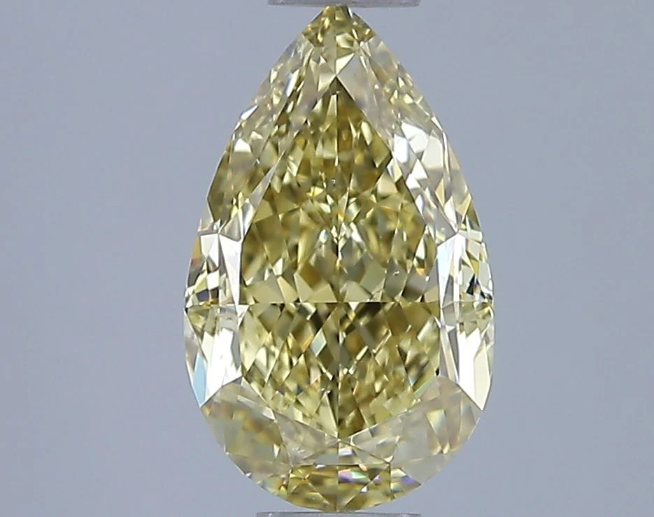 2.01 ct. Fancy Deep Yellow/VS2 Pear Diamond