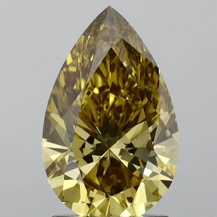 2.01 ct. Fancy Intense Brownish Yellow/VS1 Pear Lab Grown Diamond
