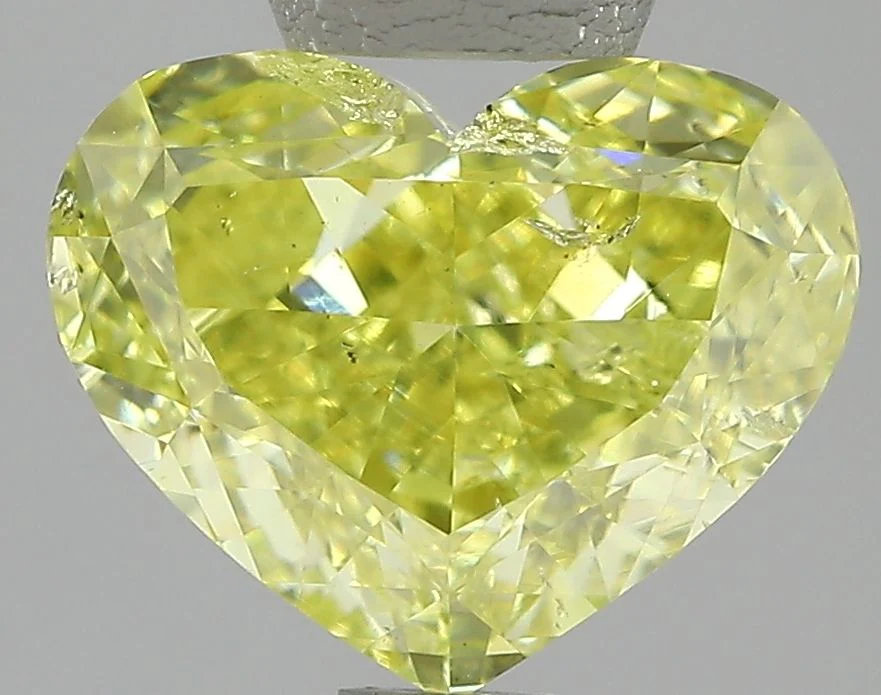 2.01 ct. Fancy Intense Yellow/I1 Heart Diamond