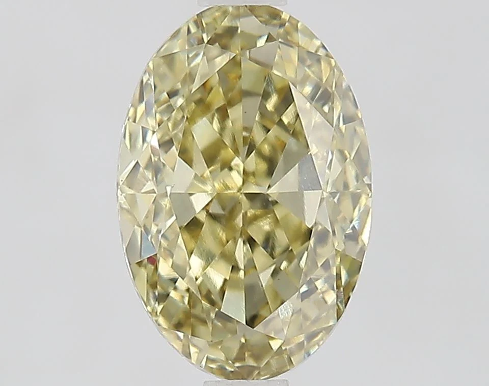 2.01 ct. Fancy Intense Yellow/VS1 Oval Lab Grown Diamond