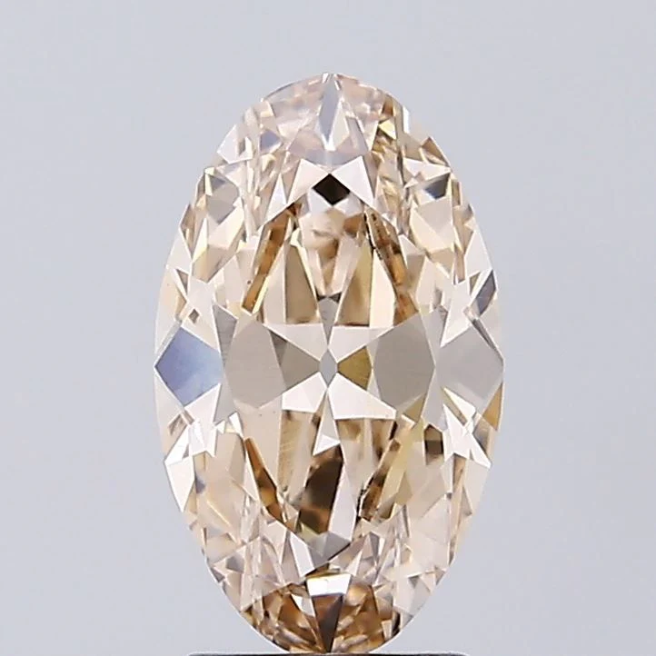2.01 ct. Fancy Light Brown/VVS2 Oval Lab Grown Diamond