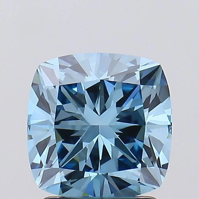 2.01 ct. Fancy Vivid Blue/VS1 Cushion Modified Lab Grown Diamond