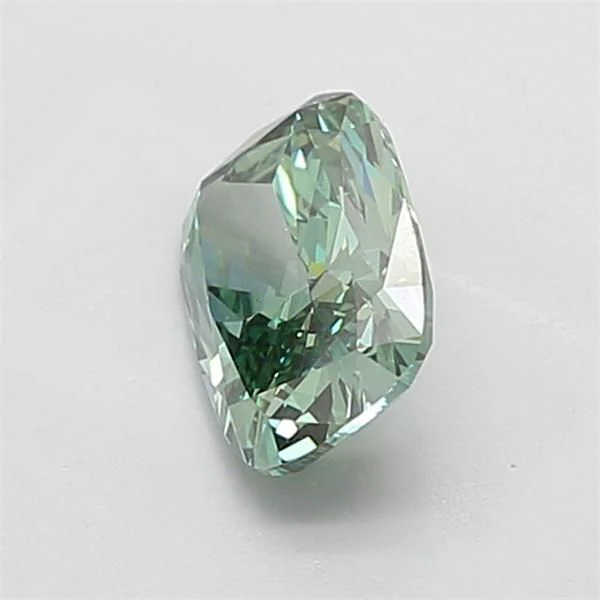 2.01 ct. Fancy Vivid Green/VS1 Cushion Modified Lab Grown Diamond