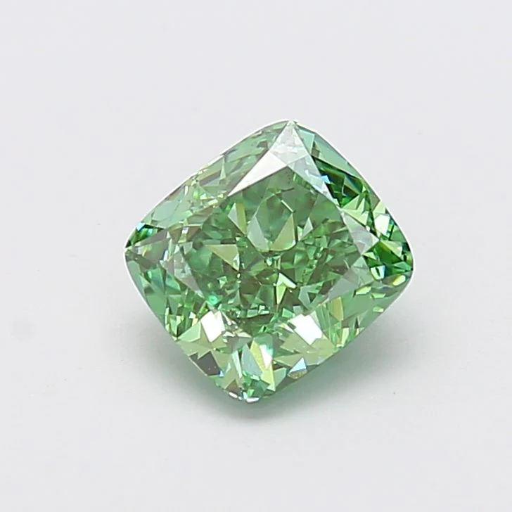 2.01 ct. Fancy Vivid Green/VS2 Cushion Modified Lab Grown Diamond