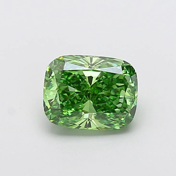 2.01 ct. Fancy Vivid Green/VVS2 Cushion Modified Lab Grown Diamond