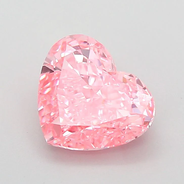 2.01 ct. Fancy Vivid Pink/VVS2 Heart Lab Grown Diamond