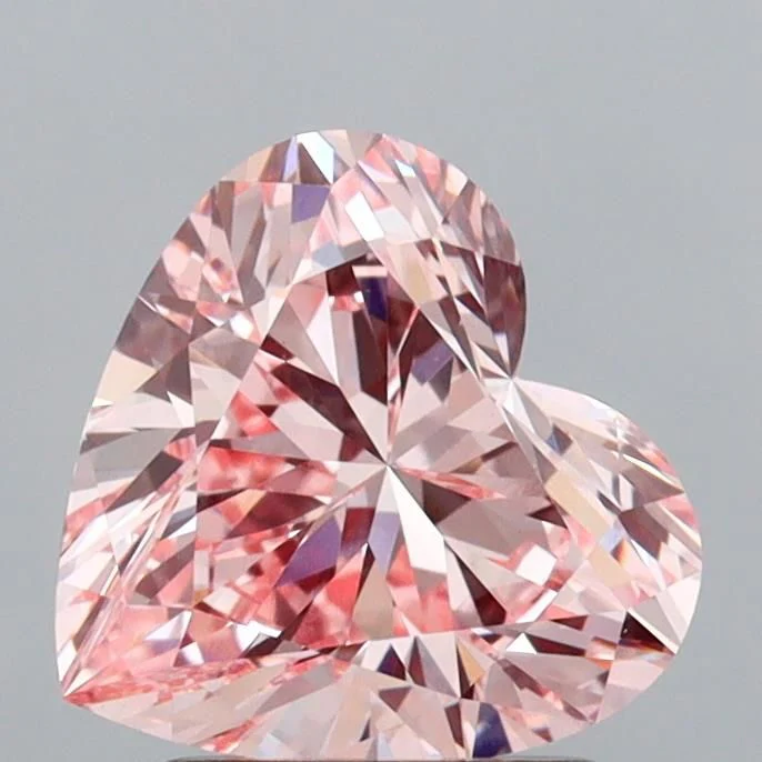 2.01 ct. Fancy Vivid Pink/VVS2 Heart Lab Grown Diamond