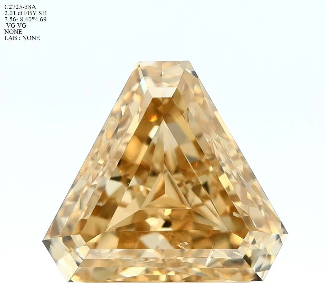 2.01 ct. Fancy Yellow/SI1 Triangular Diamond
