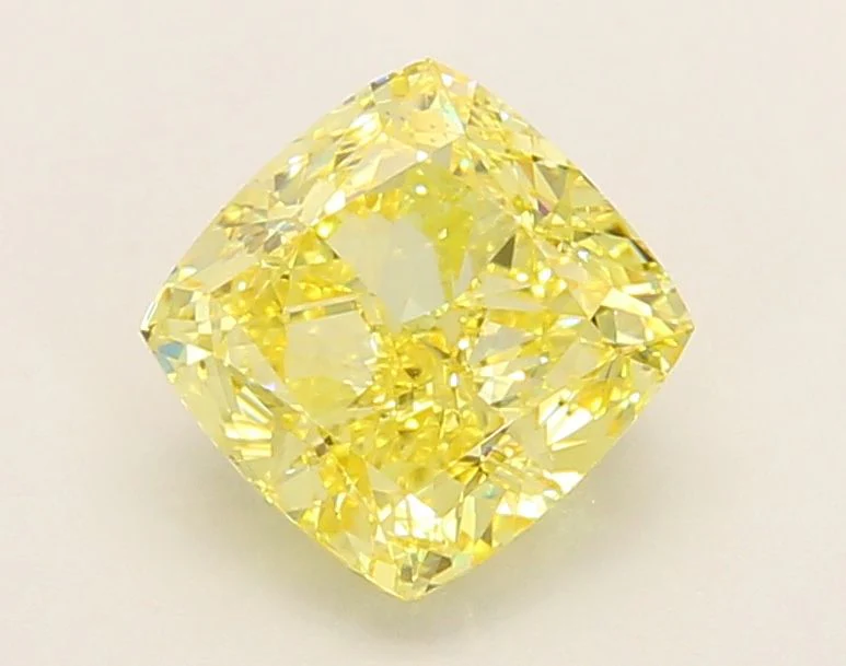 2.02 ct. Fancy Intense Yellow/VS1 Cushion Modified Lab Grown Diamond