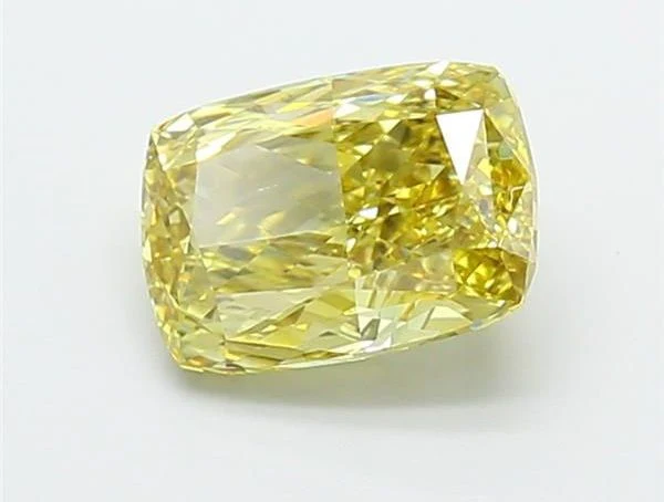 2.02 ct. Fancy Intense Yellow/VS2 Cushion Modified Lab Grown Diamond