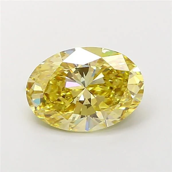 2.02 ct. Fancy Intense Yellow/VS2 Oval Lab Grown Diamond