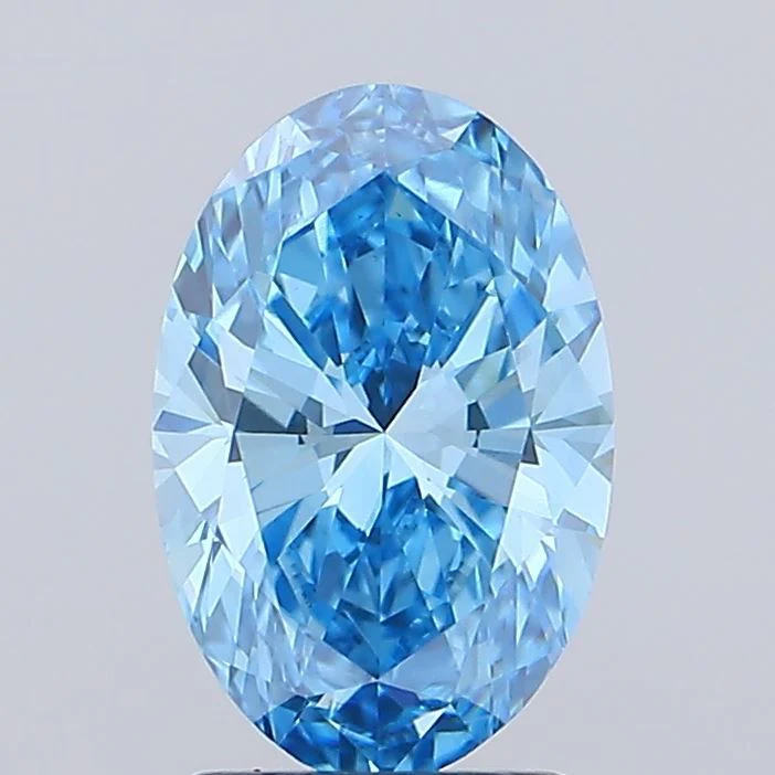 2.02 ct. Fancy Vivid Blue/VS1 Oval Lab Grown Diamond