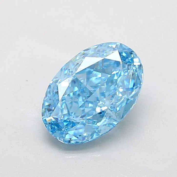 2.02 ct. Fancy Vivid Blue/VS2 Oval Lab Grown Diamond