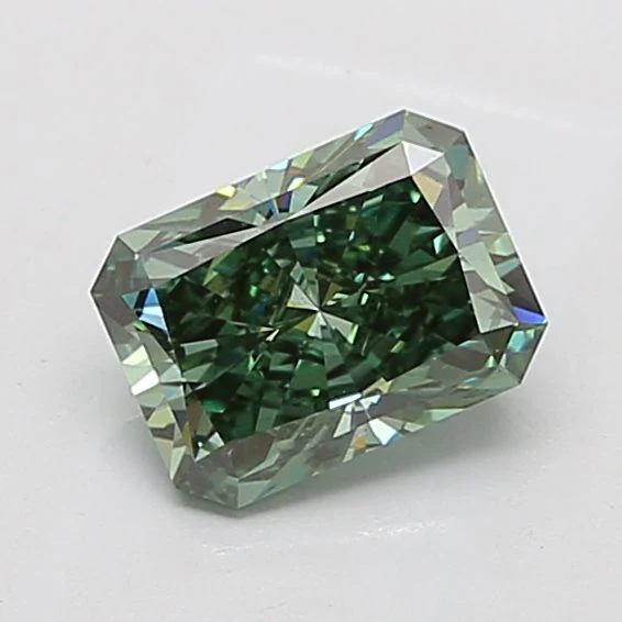2.02 ct. Fancy Vivid Green/VS2 Radiant Lab Grown Diamond - Image 2