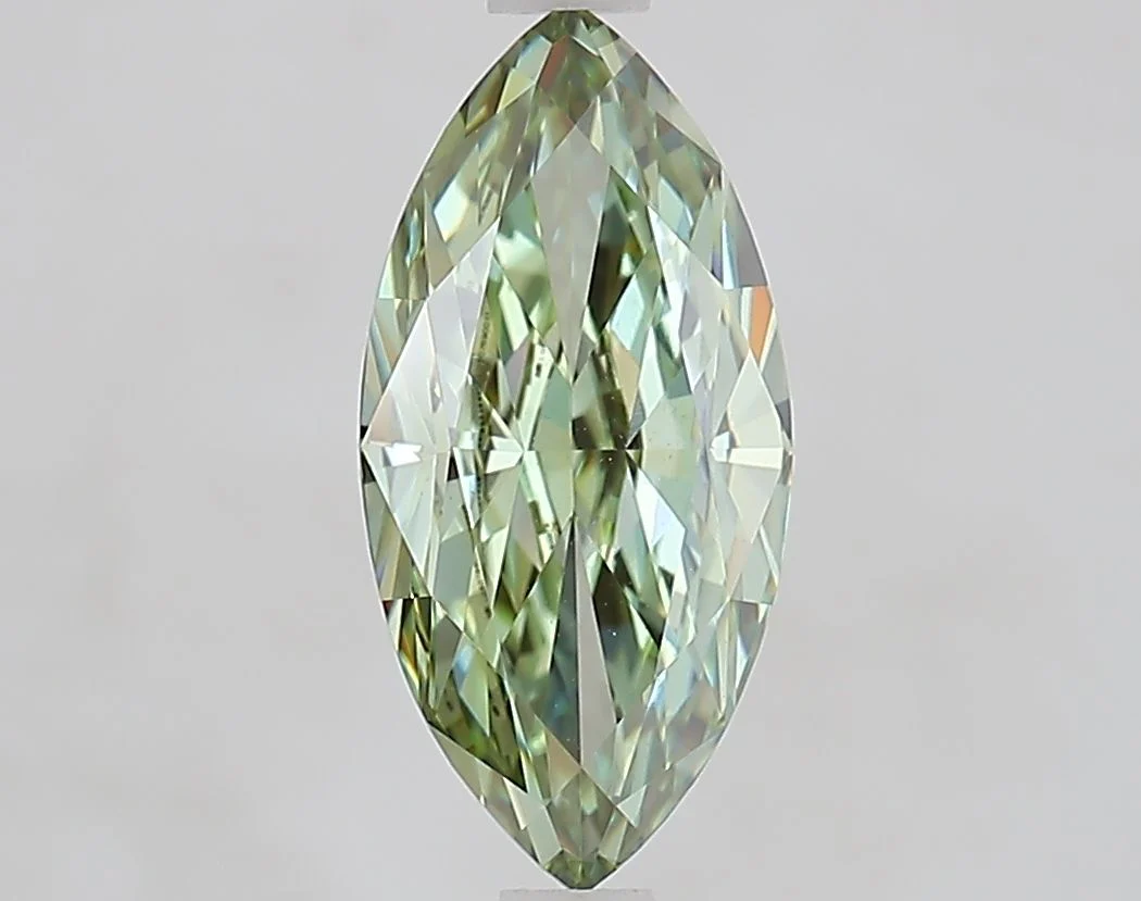 2.02 ct. Fancy Vivid Green/VVS2 Marquise Lab Grown Diamond