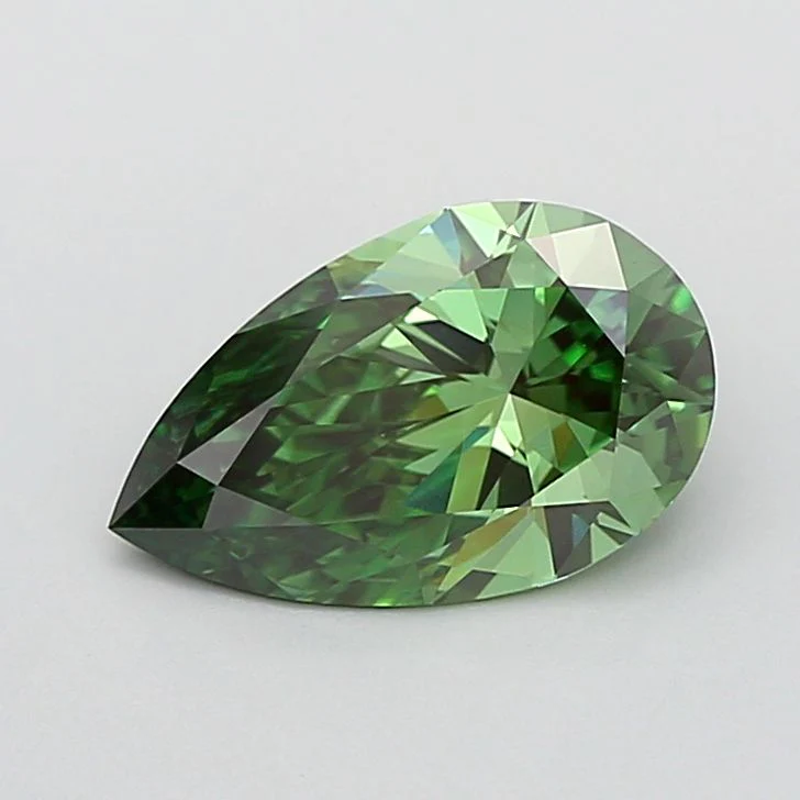 2.02 ct. Fancy Vivid Green/VVS2 Pear Lab Grown Diamond