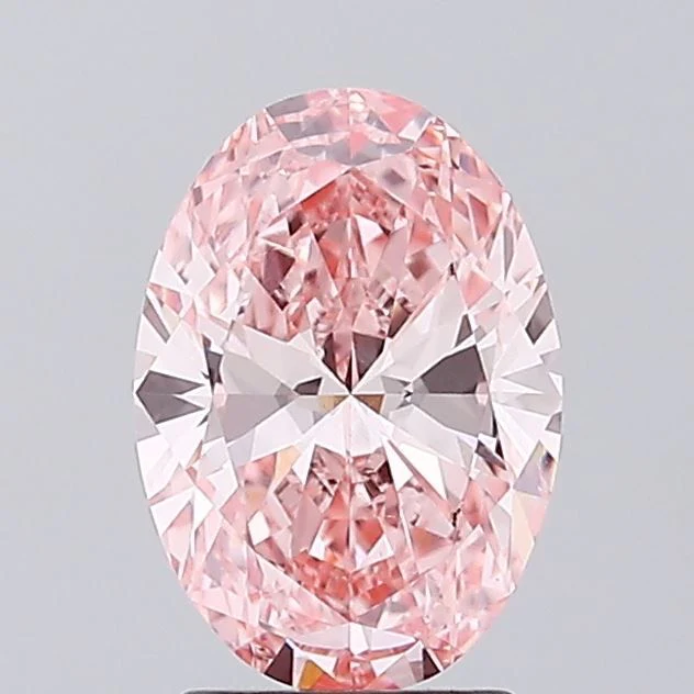 2.02 ct. Fancy Vivid Pink/VS1 Oval Lab Grown Diamond