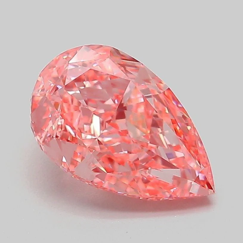 2.02 ct. Fancy Vivid Pink/VS1 Pear Lab Grown Diamond