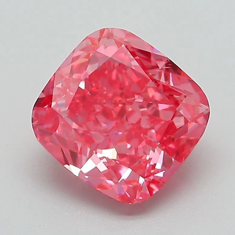 2.02 ct. Fancy Vivid Pink/VS2 Cushion Modified Lab Grown Diamond