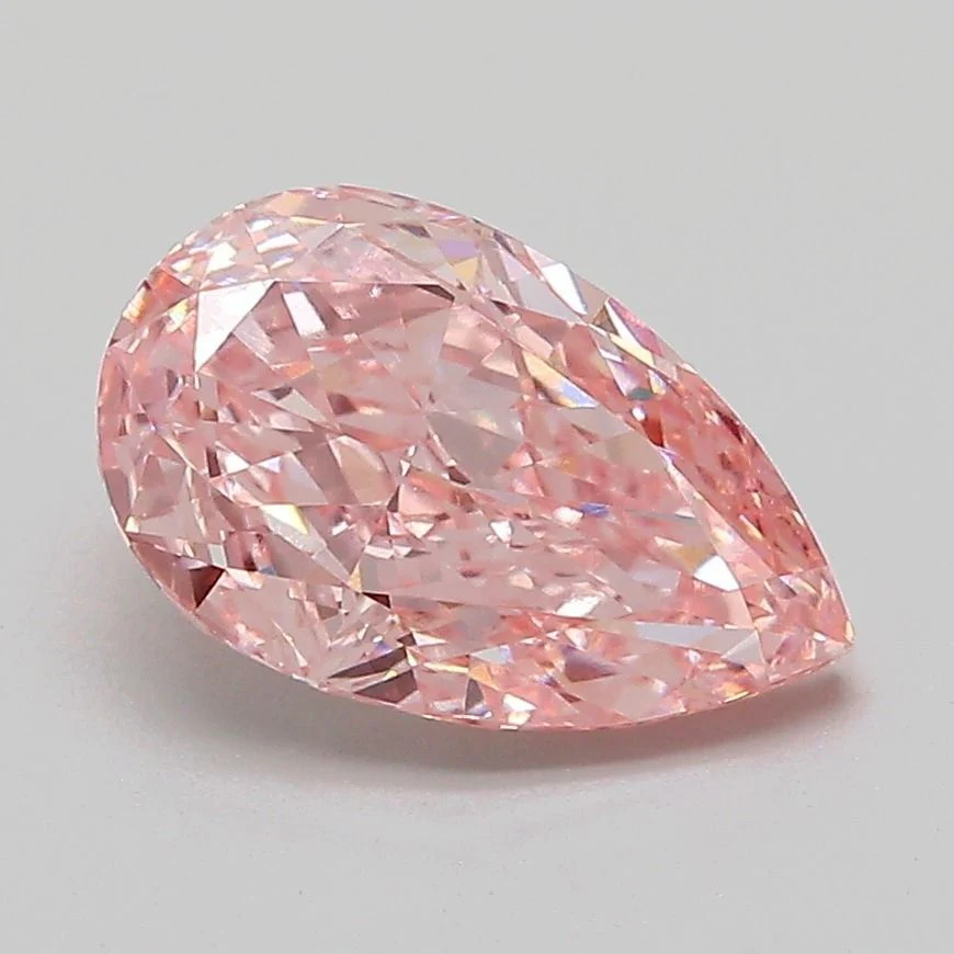 2.02 ct. Fancy Vivid Pink/VVS2 Pear Lab Grown Diamond