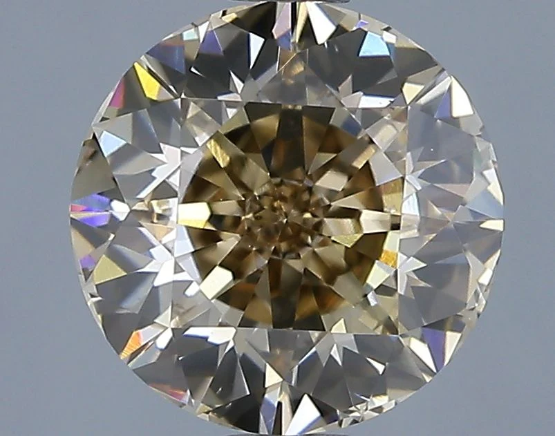 2.02 ct. Fancy Yellow Brown/VS2 Round Diamond