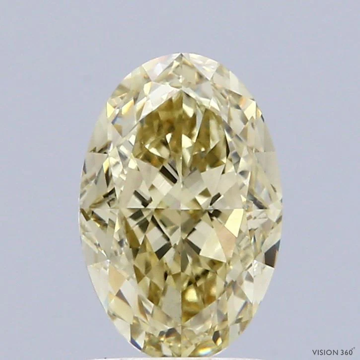 2.02 ct. Fancy Yellow/VVS2 Oval Lab Grown Diamond