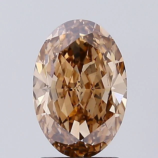 2.03 ct. Fancy Brown/VVS2 Oval Lab Grown Diamond