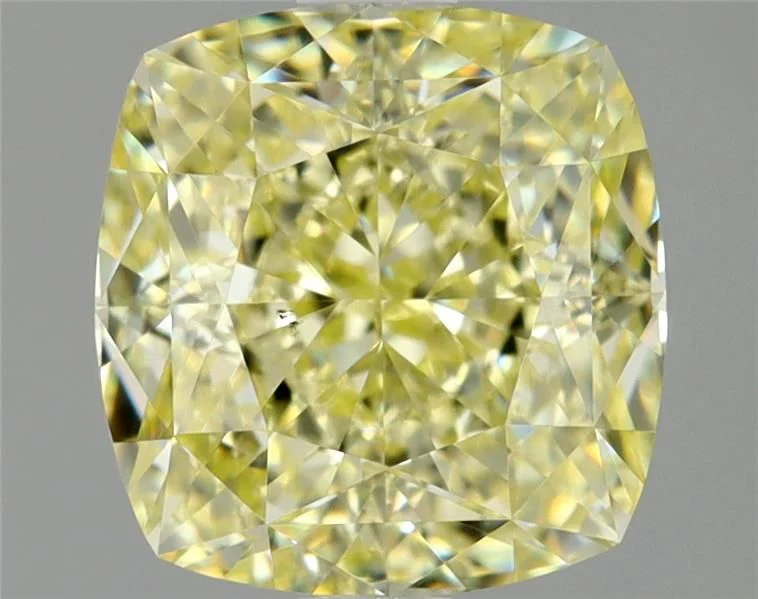 2.03 ct. Fancy Faint Yellow/VS2 Cushion Modified Diamond