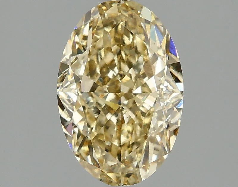 2.03 ct. Fancy Intense Yellow/VS2 Oval Lab Grown Diamond