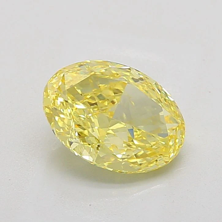 2.03 ct. Fancy Intense Yellow/VVS2 Oval Lab Grown Diamond