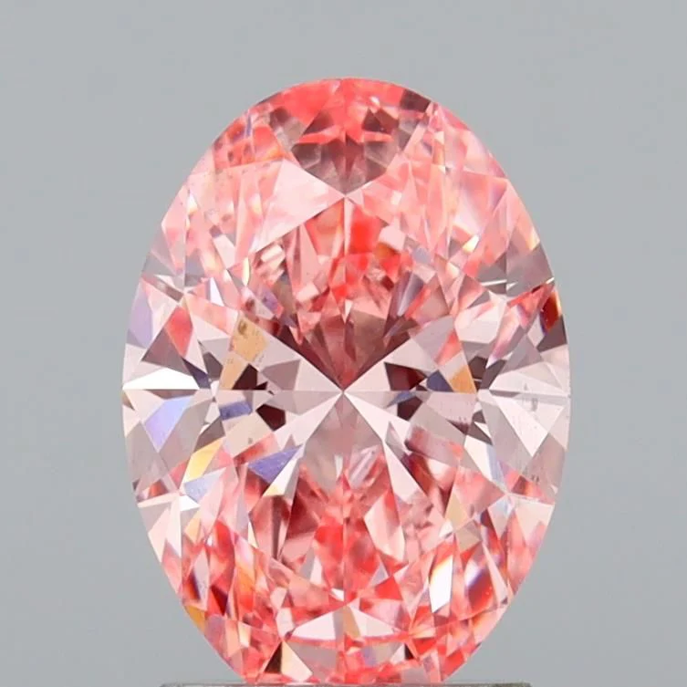 2.03 ct. Fancy Vivid Pink/VS2 Oval Lab Grown Diamond