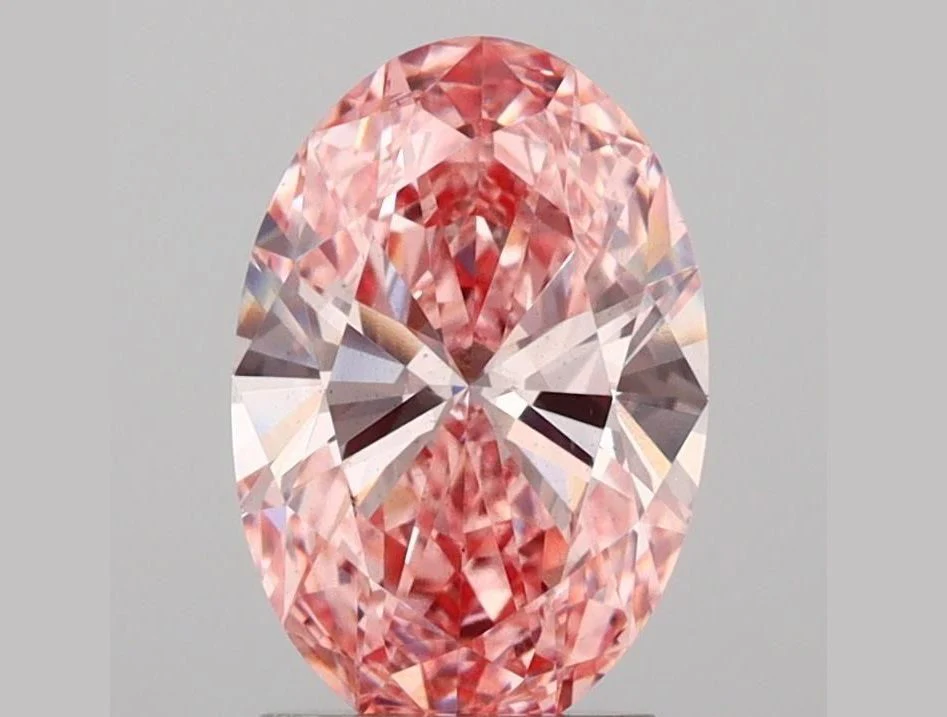 2.03 ct. Fancy Vivid Pink/VS2 Oval Lab Grown Diamond