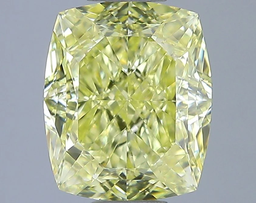 2.03 ct. Fancy Yellow/VS1 Cushion Modified Diamond