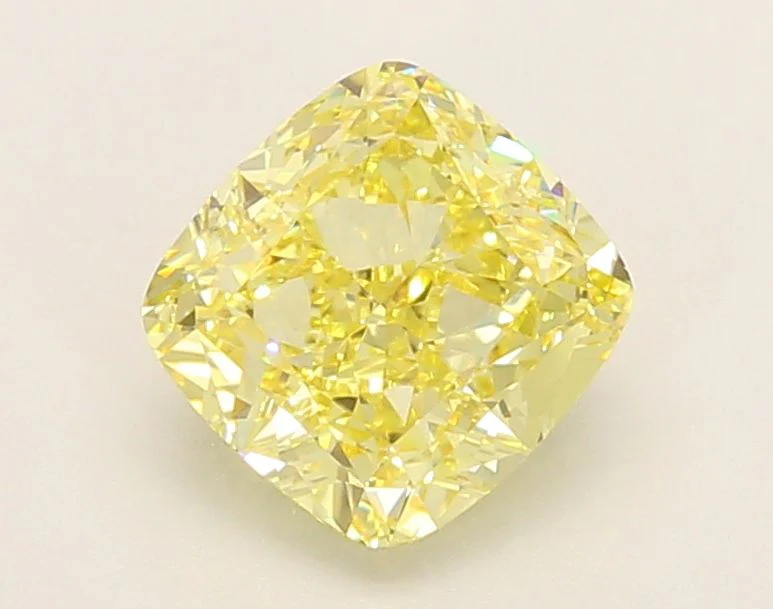 2.04 ct. Fancy Intense Yellow/VVS2 Cushion Modified Lab Grown Diamond