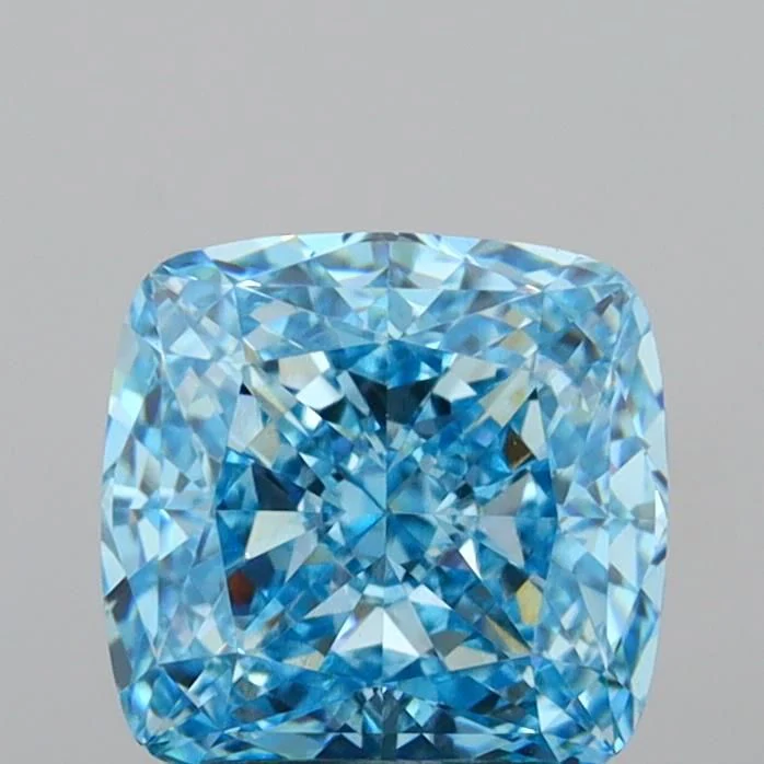 2.04 ct. Fancy Vivid Blue/VS1 Cushion Modified Lab Grown Diamond
