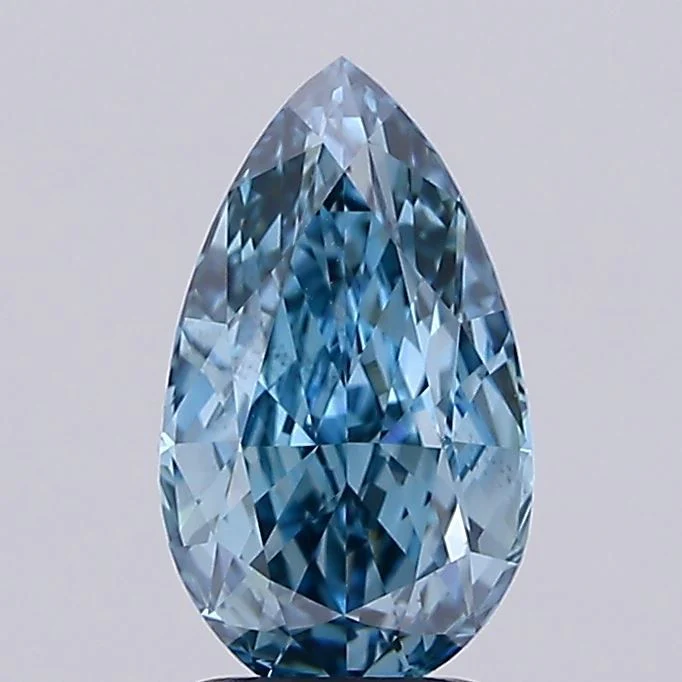 2.04 ct. Fancy Vivid Blue/VS2 Pear Lab Grown Diamond