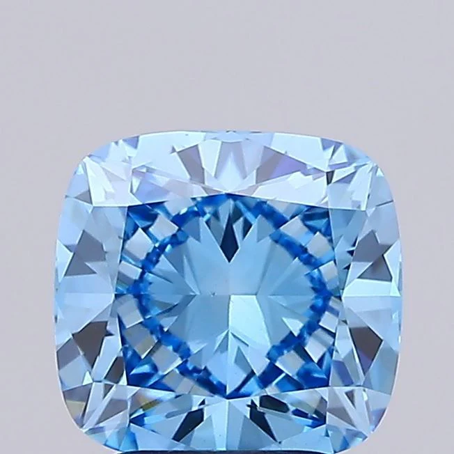 2.04 ct. Fancy Vivid Blue/VVS2 Cushion Modified Lab Grown Diamond