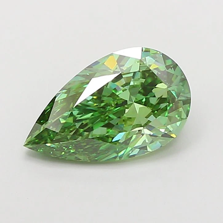 2.04 ct. Fancy Vivid Green/VS1 Pear Lab Grown Diamond - Image 2