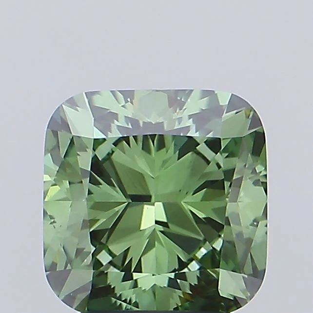 2.04 ct. Fancy Vivid Green/VVS2 Cushion Modified Lab Grown Diamond