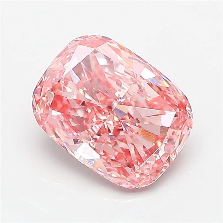 2.04 ct. Fancy Vivid Pink/VS1 Cushion Modified Lab Grown Diamond