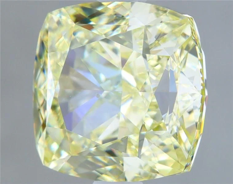 2.05 ct. Fancy Light Greenish Yellow/SI1 Cushion Brilliant Diamond