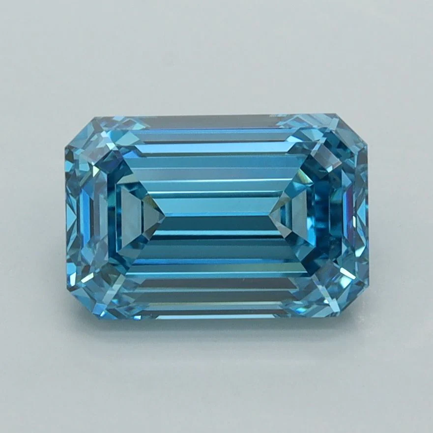 2.05 ct. Fancy Vivid Blue/VVS2 Emerald Lab Grown Diamond