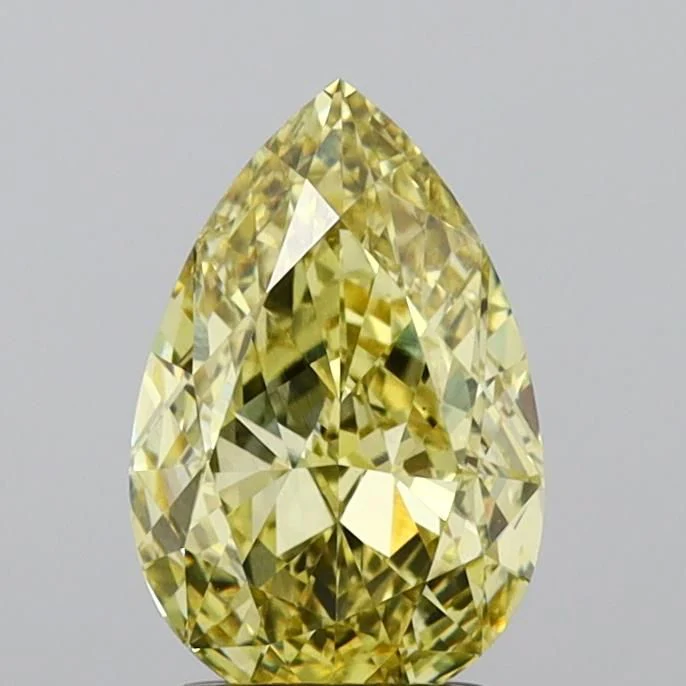 2.06 ct. Fancy Intense Yellow/VS1 Pear Lab Grown Diamond