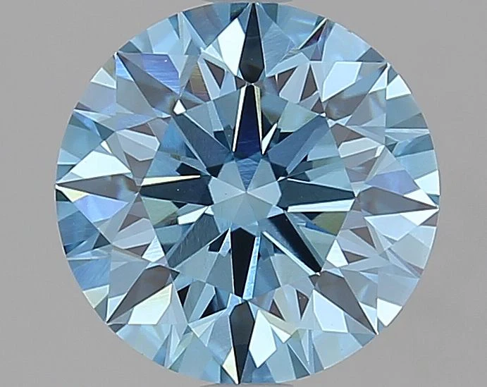 2.06 ct. Fancy Vivid Blue/VVS2 Round Lab Grown Diamond - Image 2
