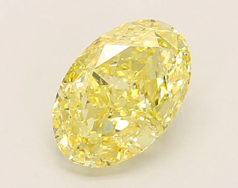 2.07 ct. Fancy Intense Yellow/VVS2 Oval Lab Grown Diamond - Image 2