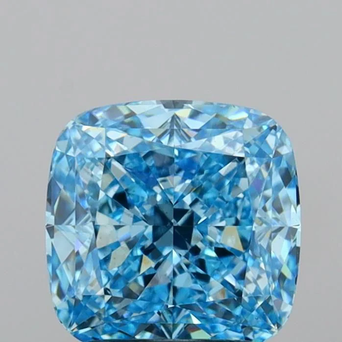 2.07 ct. Fancy Vivid Blue/VS1 Cushion Modified Lab Grown Diamond